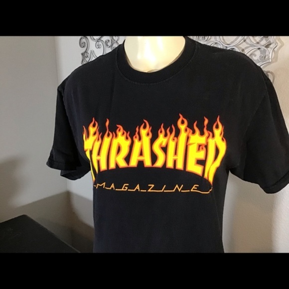 Vintage 90s Thrasher Magazine Shirt Size Medium - Picture 2 of 4
